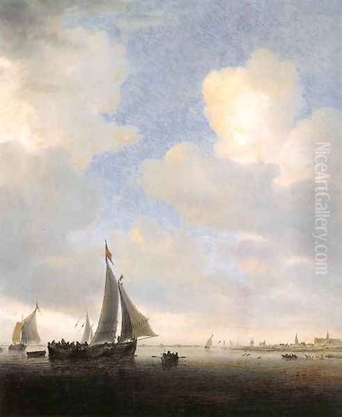 View of Alkmaar from the Sea Oil Painting by Salomon van Ruysdael