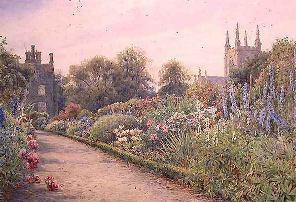 Dean Holes Garden, Rochester Oil Painting by Ernest Arthur Rowe