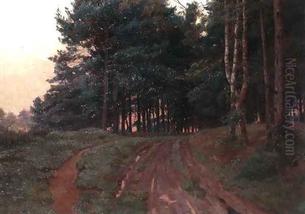 Silence Claimed Her Evening Reign, 1888 Oil Painting by Ernest Arthur Rowe