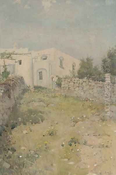 A Mediterranean farmstead by Ernest Arthur Rowe