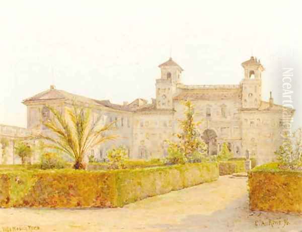 Villa Medici, Rome Oil Painting by Ernest Arthur Rowe