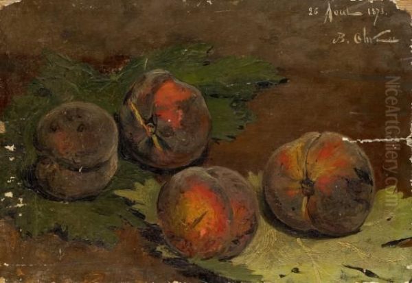 Nature Morte Aux Peches Oil Painting by Jean-Baptiste Olive