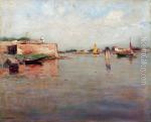 Vue Des Martigues Oil Painting by Jean-Baptiste Olive