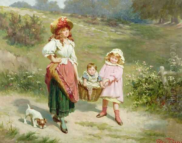 To Market, To Buy a Fat Pig Oil Painting by Edwin Thomas Roberts