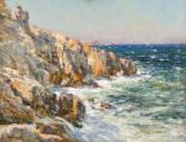 Cote Rocheuse Vers Marseille Oil Painting by Jean-Baptiste Olive