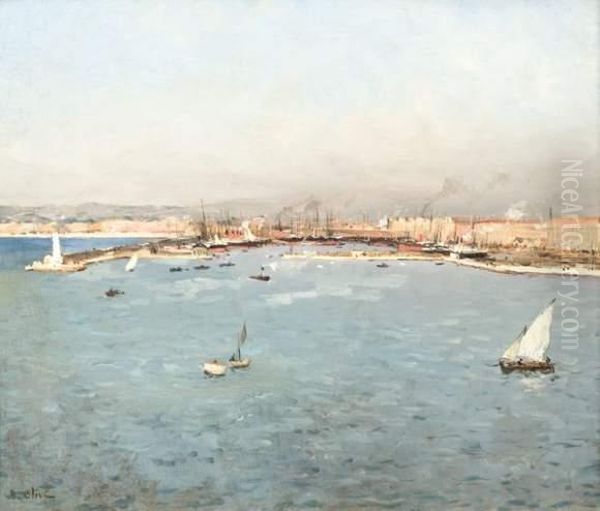 L'entree Du Port De La Joliette Oil Painting by Jean-Baptiste Olive