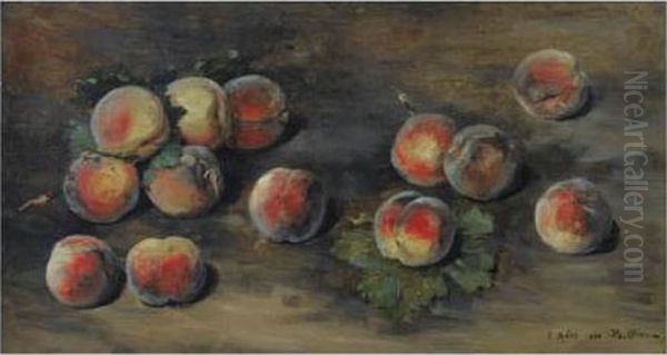 Nature Morte Aux Peches Oil Painting by Jean-Baptiste Olive