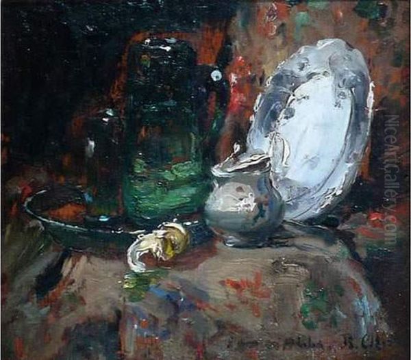 Nature Morte. Oil Painting by Jean-Baptiste Olive