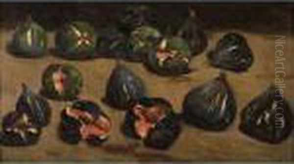 :nature Morte Aux Figues Oil Painting by Jean-Baptiste Olive