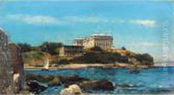 La Cote A Biarritz Oil Painting by Jean-Baptiste Olive