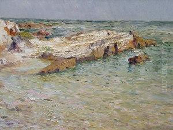 Coastal Landscape Oil Painting by Jean-Baptiste Olive