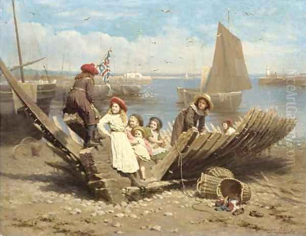 Rule Britannia A Merry Crew Oil Painting by Edwin Thomas Roberts