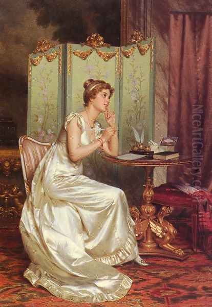 The Answer Oil Painting by Vittorio Reggianini