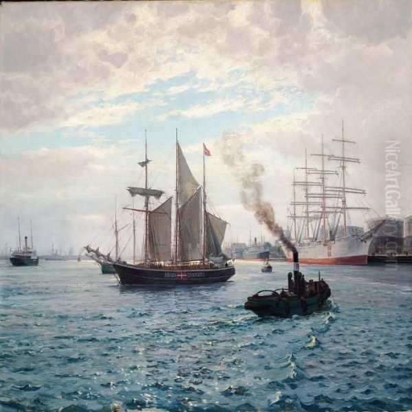 J rgen Danmark Oil Painting by Christian Benjamin Olsen