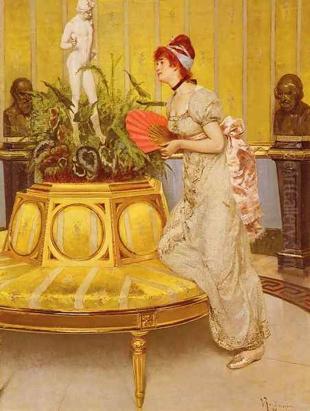 Waiting Oil Painting by Vittorio Reggianini