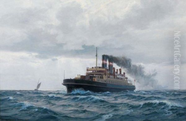 Marine Oil Painting by Christian Benjamin Olsen