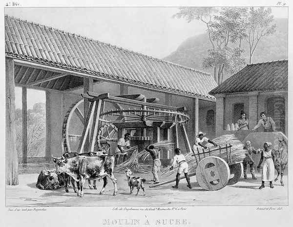 The Sugar Mill, engraved by Arnout and Deroi, pub. by Engelmann, Paris, c.1835 Oil Painting by Johann Moritz Rugendas