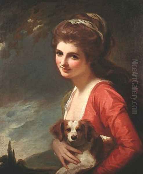 Lady Hamilton as 'Nature' Oil Painting by George Romney