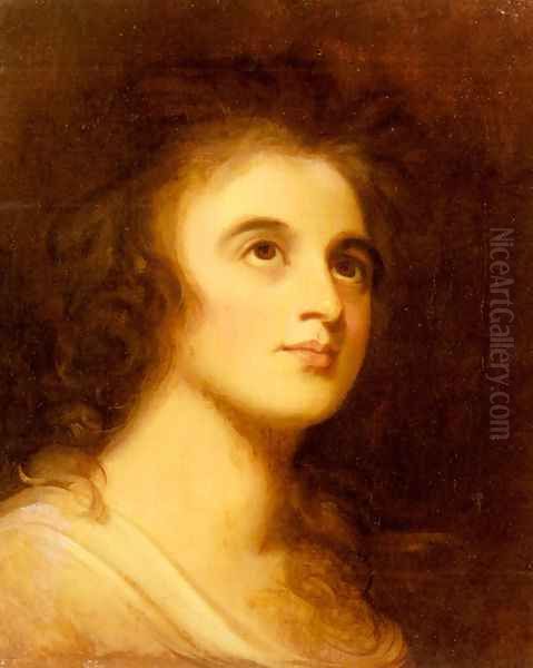 Portrait of Emma Hamilton Oil Painting by George Romney