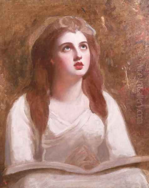 Study for a Portrait of Lady Hamilton as St. Cecilia, c.1785 Oil Painting by George Romney