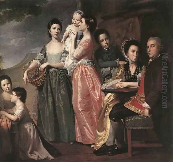 The Leigh Family c. 1768 Oil Painting by George Romney