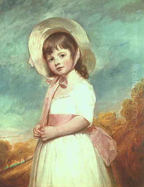 Miss Willoughby 1781-83 Oil Painting by George Romney