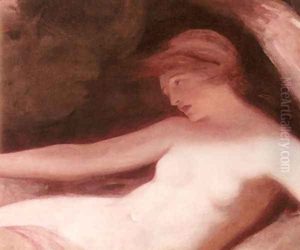 Reclining Female Nude Oil Painting by George Romney