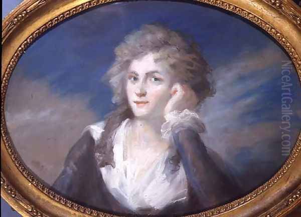 A Portrait of Mrs. Chadwick Oil Painting by George Romney