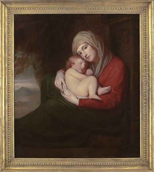 A Mother and Child, 1771 Oil Painting by George Romney