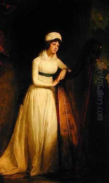 Lady Louisa, Countess of Liverpool Oil Painting by George Romney