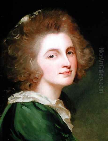 Portrait of Ann Barbara Russell Oil Painting by George Romney