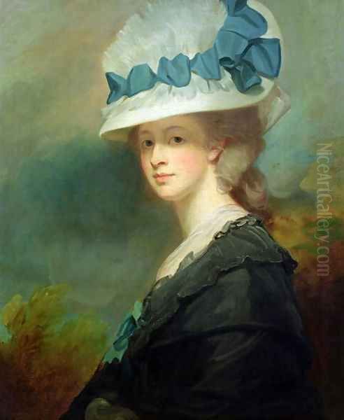 Mrs. Musters Oil Painting by George Romney