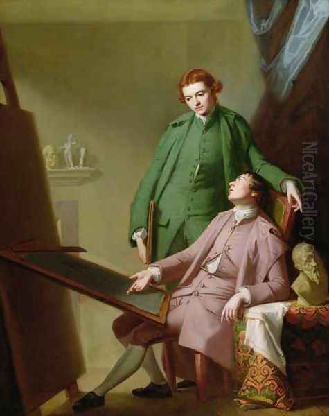 Peter and James Romney, 1766 Oil Painting by George Romney