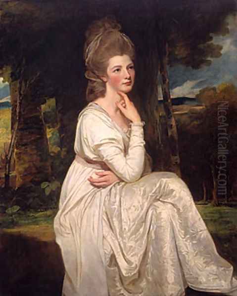 Lady Elizabeth Hamilton Countess of Derby 1776 Oil Painting by George Romney