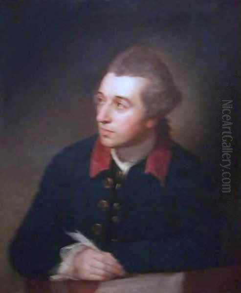 Richard Cumberland Oil Painting by George Romney