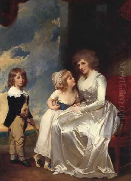 The Countess of Warwick and Her Child 1787-1789 Oil Painting by George Romney