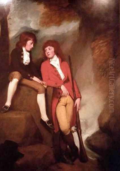 Edward and Randle Bootle Oil Painting by George Romney