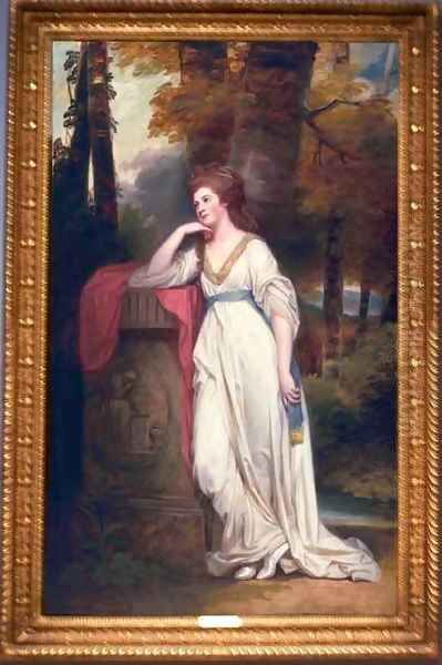 Mary Lady Beauchamp Proctor Oil Painting by George Romney