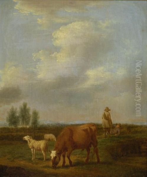 Hirten Mit Vieh Oil Painting by Balthasar Paul Ommeganck