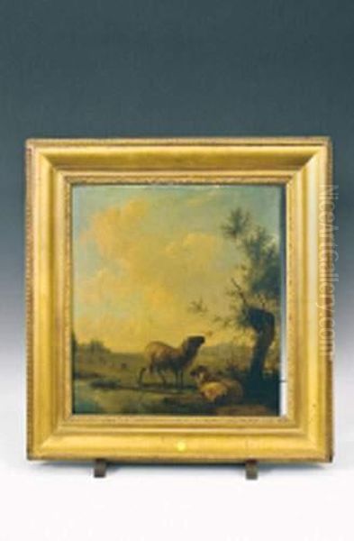 Moutons Dans Un Paysage Oil Painting by Balthasar Paul Ommeganck