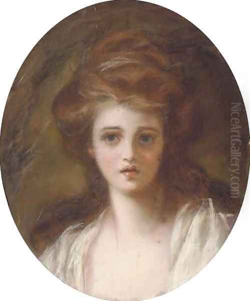 Emma Hart as Circe Oil Painting by George Romney