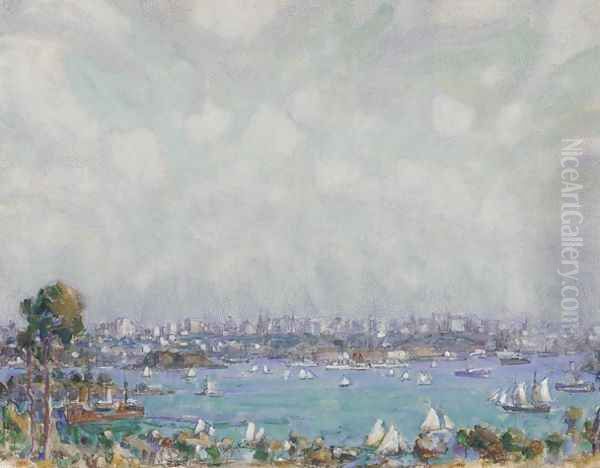 Sydney Harbour Oil Painting by John Peter Russell