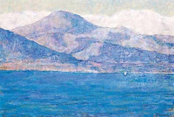 Les Alpes Maritimes, Antibes Oil Painting by John Peter Russell