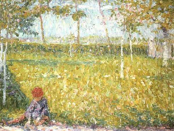 Child at Play Oil Painting by John Peter Russell