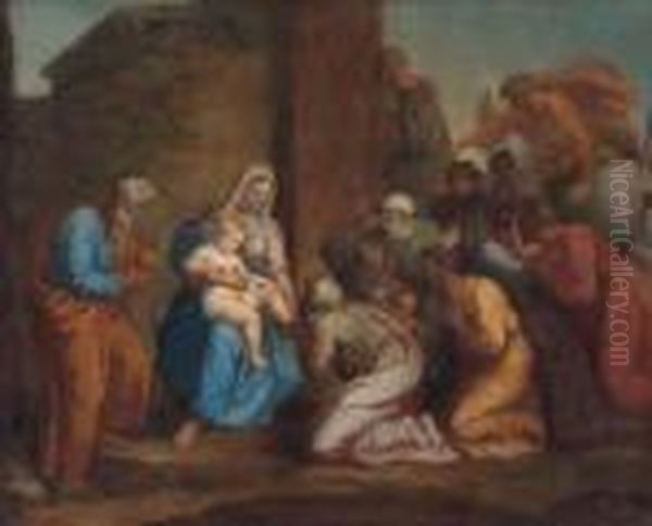 The Adoration Of The Magi Oil Painting by John Opie