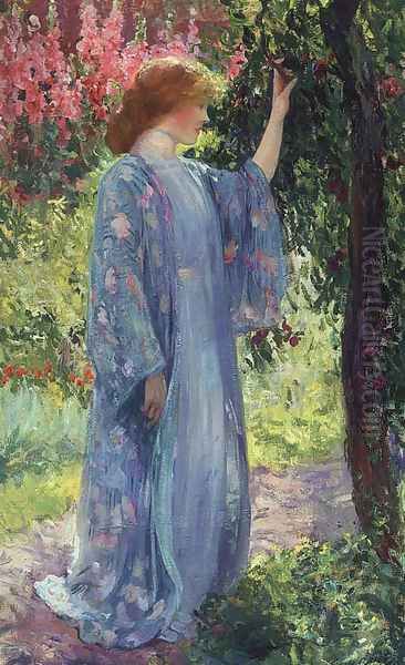 The Blue Kimono 1909 Oil Painting by Guy Rose