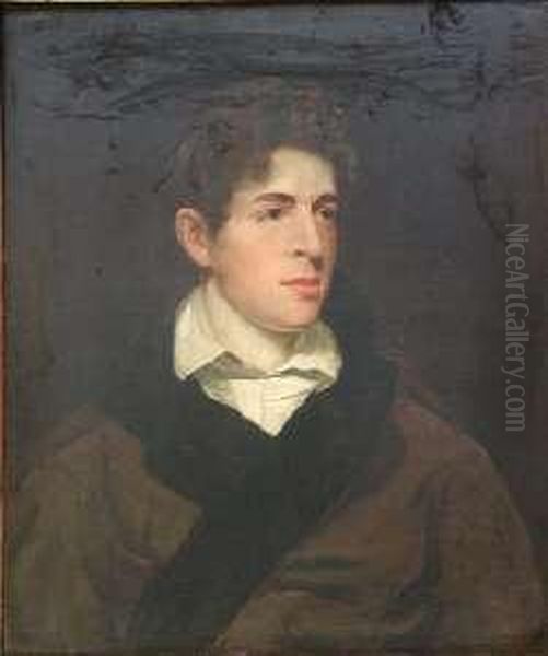 Half Length Portrait Of A Gentleman Possibly John Philip Kemble,the A Oil Painting by John Opie