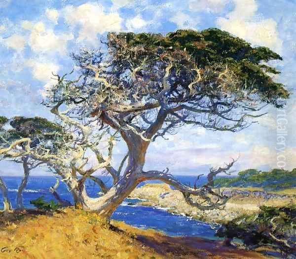 Monterey Cypress Oil Painting by Guy Rose