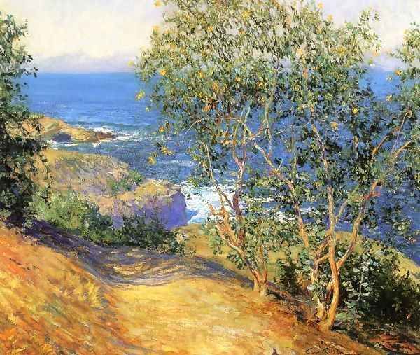 Indian Tobacco Trees La Jolla 1916 Oil Painting by Guy Rose