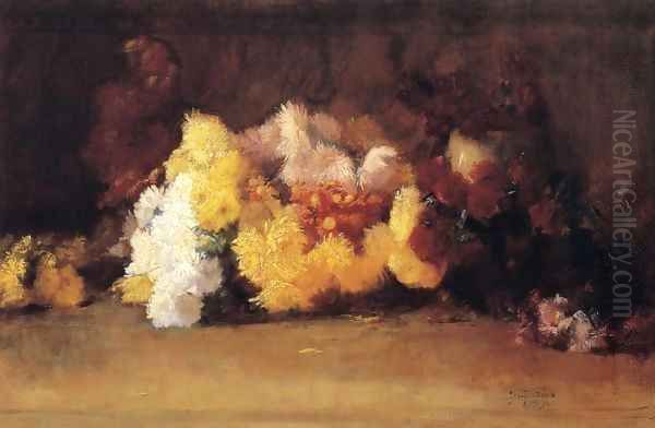 Chrysanthemums Oil Painting by Guy Rose